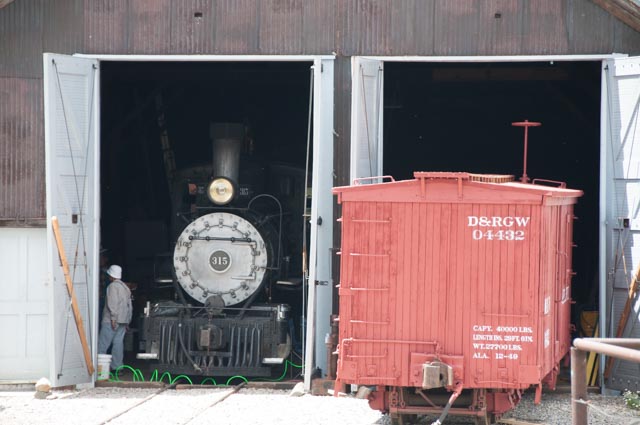 D&RGW Bunk Car 04432 sits outside the SN engine shed. (photo: Anna Gibbs)